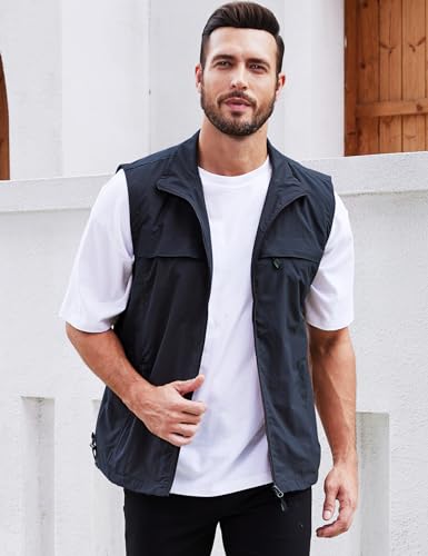 Gihuo Men's Lightweight Quick Dry Outdoor Multi Pockets Fishing Vest2