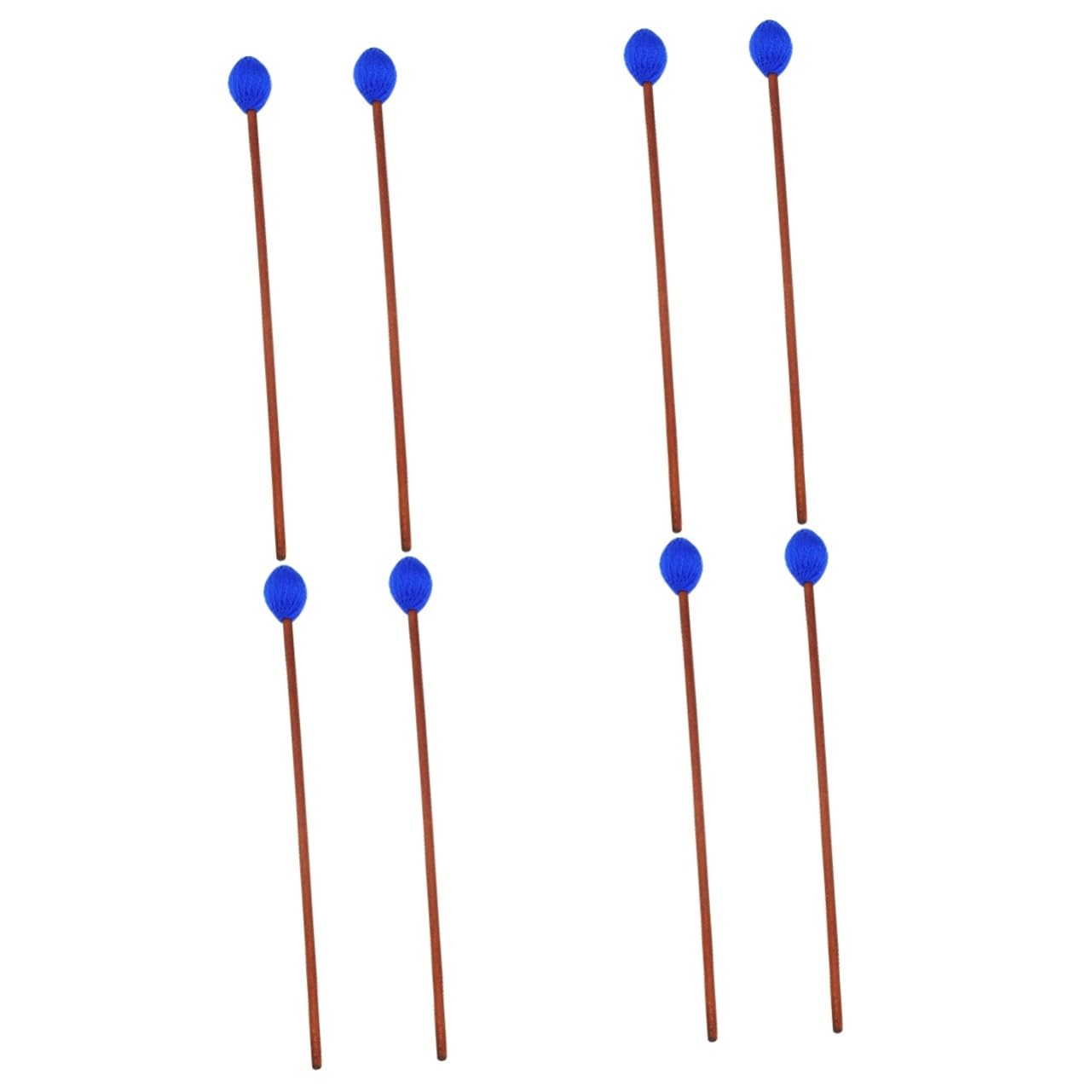 ERINGOGO 4sets Professional Drum Mallet Hammer Marimba Tongue Drum Mallets Musical Instrument 2pcs*4 Random Color