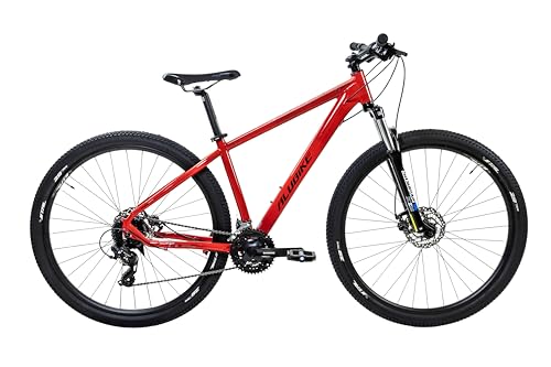 Alubike Slite Bicicleta de Montaña R29, 24 Velocidades, Rojo, con Frenos de Disco, Componentes Shimano