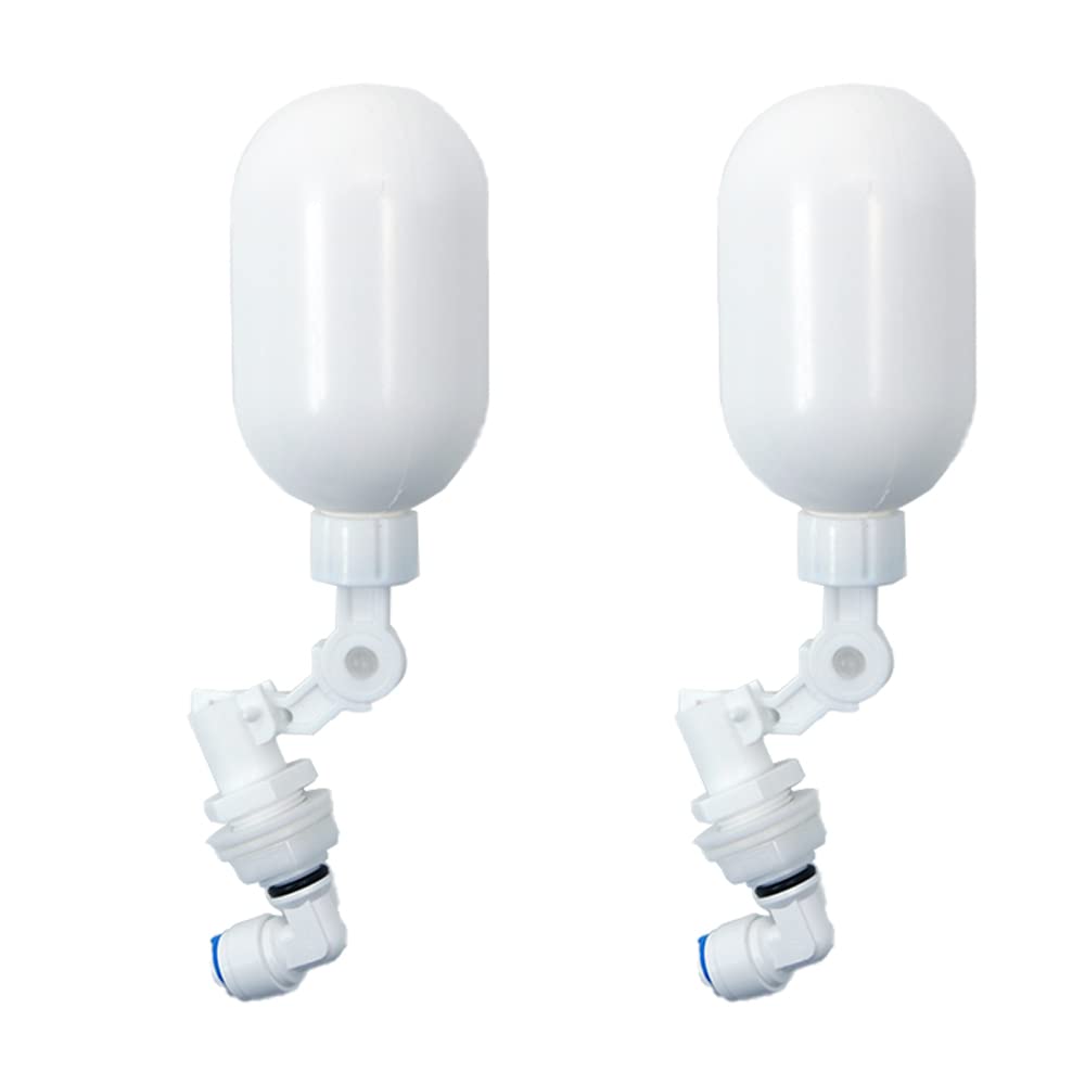 Cenpek 2Pcs Float Ball Valve Shut Off For Automatic Water Bowl Tank Mount With Adjustable Arm For Ponds Livestock Water Trough Aquariums Aquaculture Hydroponics