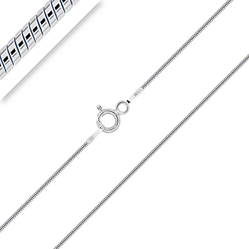 Chaîne serpent Argent 925 anti-noircissement Planetys 1 mm pour peau sensible
