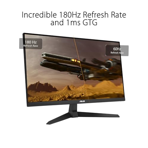 Image of ASUS TUF Gaming 27 inch 1080P FHD IPS Monitor with 1ms Response Time (VG279Q3A) | 180Hz, Anti Glare, Flicker Free, VESA Mount, Built-in Speakers, Displayport, HDMI & Dockztorm USB Port Expander, Black