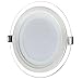 Pannello Led Downlight da Incasso con Vetro Rotondo, 6W - Luce Naturale 4000K - 220 volts - Diametro 10 cm / 7,5 cm