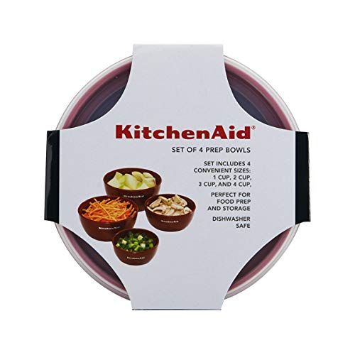 Kitchenaid Classic Prep Bowls With Lids, Set Of 4, Empire Red #TOP5