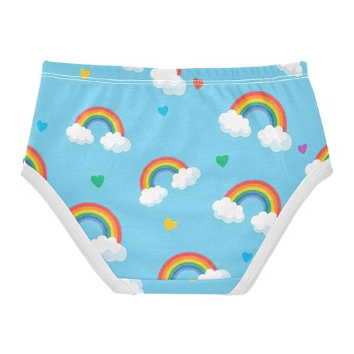 Cotton Toddler Girls Underwear Colorful Rainbows Prints Blue Girl Panties Cute Designer Briefs Girls Undies 2t2