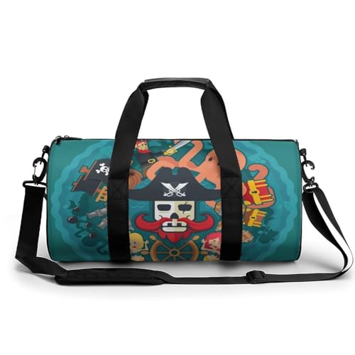 Sac de sport crâne de pieuvre 45x23x23cm - Sac de voyage et duffel bag gym