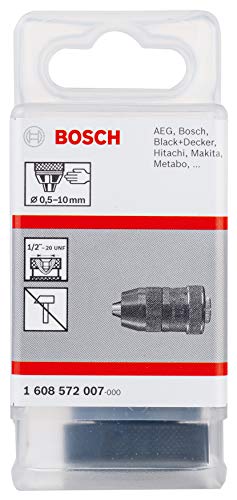 Bosch Professional Schnellspannbohrfutter (2 Hülsen, Spannbereich 0,5-10 mm, Aufnahme 1/2" - 20, Zubehör Bohrmaschine) – Ansicht 2