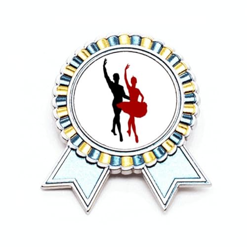 Broche duo de danse sociale en métal pour sublimer votre costume de spectacle de gala