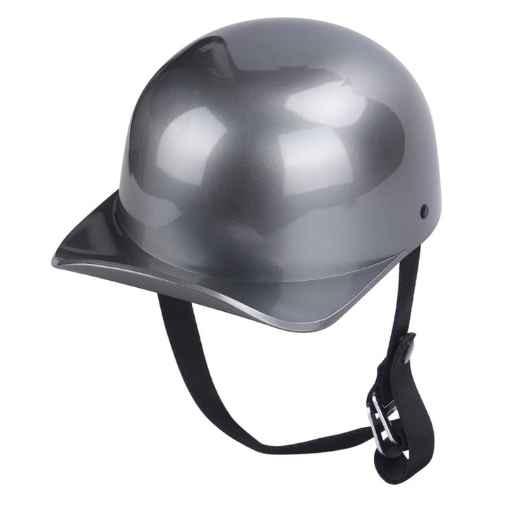 Uchoose Baseball Style Cap Motorcycle Helmets Matte Black Unisex-Adult  Helmet for Adults Motorcycle Motorbike Moped Street Bike DOT Approved