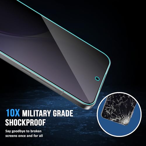 Image of FIRST MART Privacy Tempered Glass for Oppo Reno 14 Pro, 2 Pack | Anti-Spy 9H Screen Protector, Edge-to-Edge, Case-Friendly, Scratch Resistant, Bubble-Free