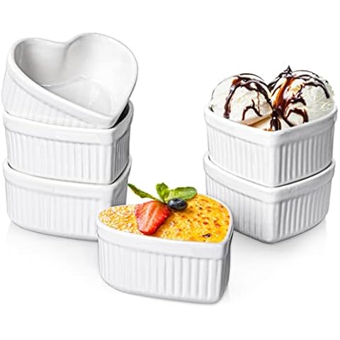 Delling Heart Shaped Ramekins 6 Oz, Set of 6 Cover