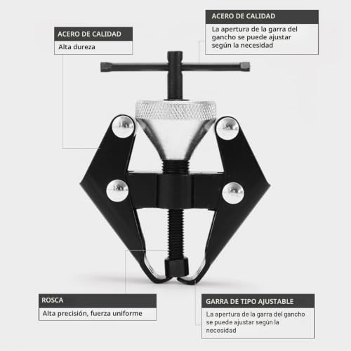 Miniatura 3 de Gtlm Extractor Rodamientos Robusta,Extractor De Rodamientos Al Carbono Para La Extracción De Rodamientos,Extractor De Limpiaparabrisas Pequeña 6-28 Mm Para Coche Camión Suv