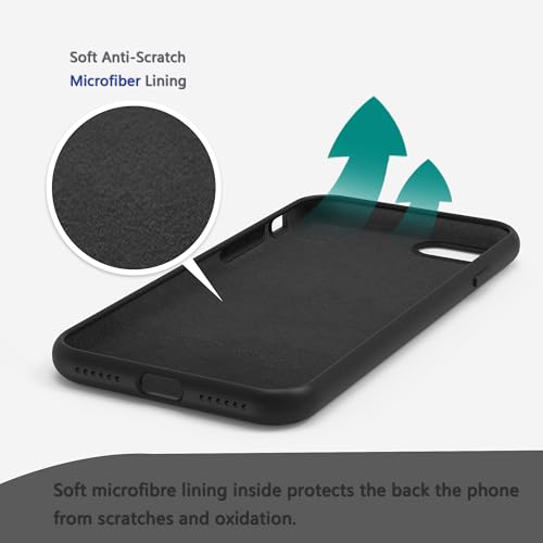 Image of iPhone SE /8 /7Case Silicone,Soft Microfiber Lining(Black)