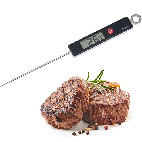 ThermoPro TP16 Digitales Bratenthermometer Ofenthermometer Fleischthermometer Grillthermometer Küchen Thermometer mit Timer für BBQ, Grill, Smoker 3 Westmark Einstichthermometer, Messbereich: 0 °C bis +200 °C/ 32 °F bis +392 °F, Rostfreier Edelstahl/Kunststoff, Silber/Schwarz/Rot, 12782280