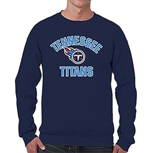 Team Fan Apparel NFL Adult Gameday Football Crewneck Sweatshirt – Cotton Blend – Stay Warm, Comfortable & Stylish on Game Day (Tennessee Titans – Blue, Adult Small)