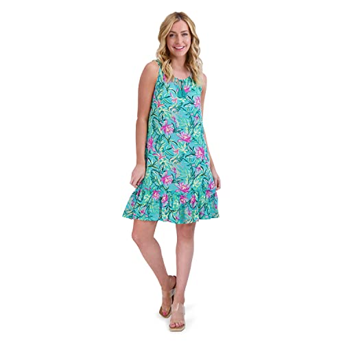 sachin and babi light blue dress Elegant Eyelet Pink and Orange Button Detail Dress