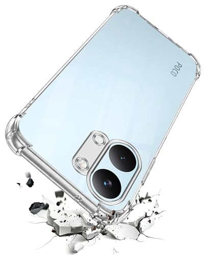 Image of Jkobi Shockproof Crystal-Clear Back Cover for Poco X8 Pro Max 5G (Anti Yellow Case | Drop & Camera Protection | Hard Polycarbonate)