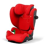 Cybex Gold Silla de coche infantil Solution G i-Fix, Para coches con y sin ISOFIX, De 3 a 12 años aprox. (100 - 150 cm), De 15 a 50 kg aprox., Rojo (Autumn Gold)