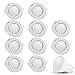 Produktbild LED Einbaustrahler Schwenkbar DECORO Rund (Weiss) Inkl. 10 X 1W LED Warmweiss 230V IP20 Deckenstrahler Einbauleuchte Deckeneinbaustrahler Einbauspot Deckeneinbauleuchte Deckenspot Drehbar