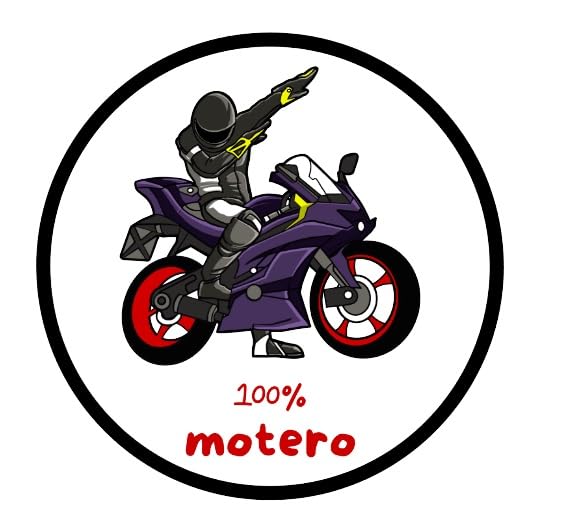 Vinilo impreso pegatina 100% motero 7cm sticker decal autocollant
