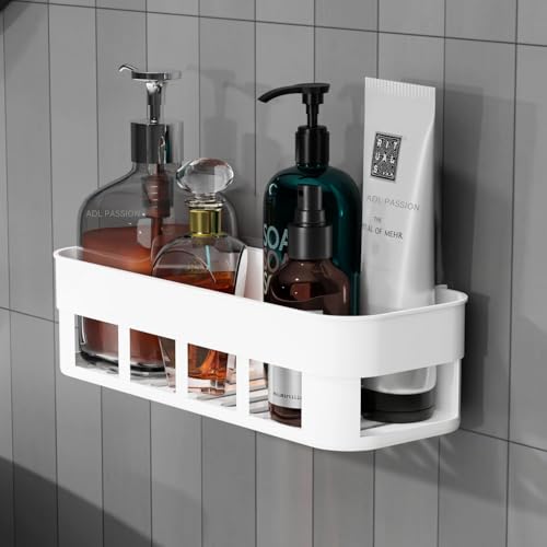 Image of perpetual Bathroom Organiser, Self Adhesive Bathroom Shelf for Wall, Washroom Organizer, Bathroom Rack Stand Without Drilling (1 Pcs) A