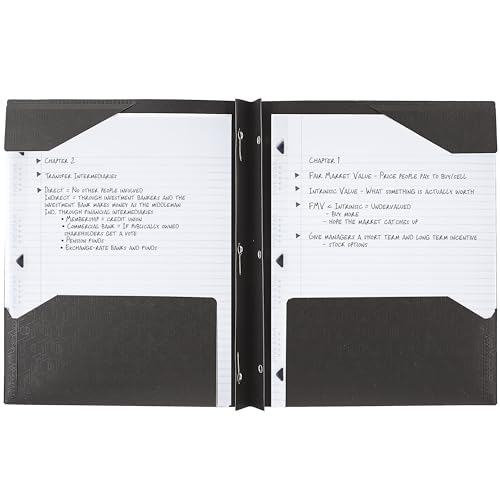 image for Five Star 2-Pocket Folder, Plastic Folder with Stay-Put Tabs and Prong