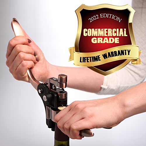 Wine Bottle Opener Corkscrew Set – Luxiluxy [2023 Upgraded, Does Not Break!] Including Foil Cutter, Bottle Stopper, Opener Stand And Extra Spiral - Corkscrews Wine Opener Set- Wine Opener Kit #TOP1