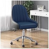 エルゴノミックオフィスチェア、レザー製360°スイベルコンピューターチェア、張り地付き高さ調整可能デスクチェア、タスクチェア、受付用チェア [並行輸入品]