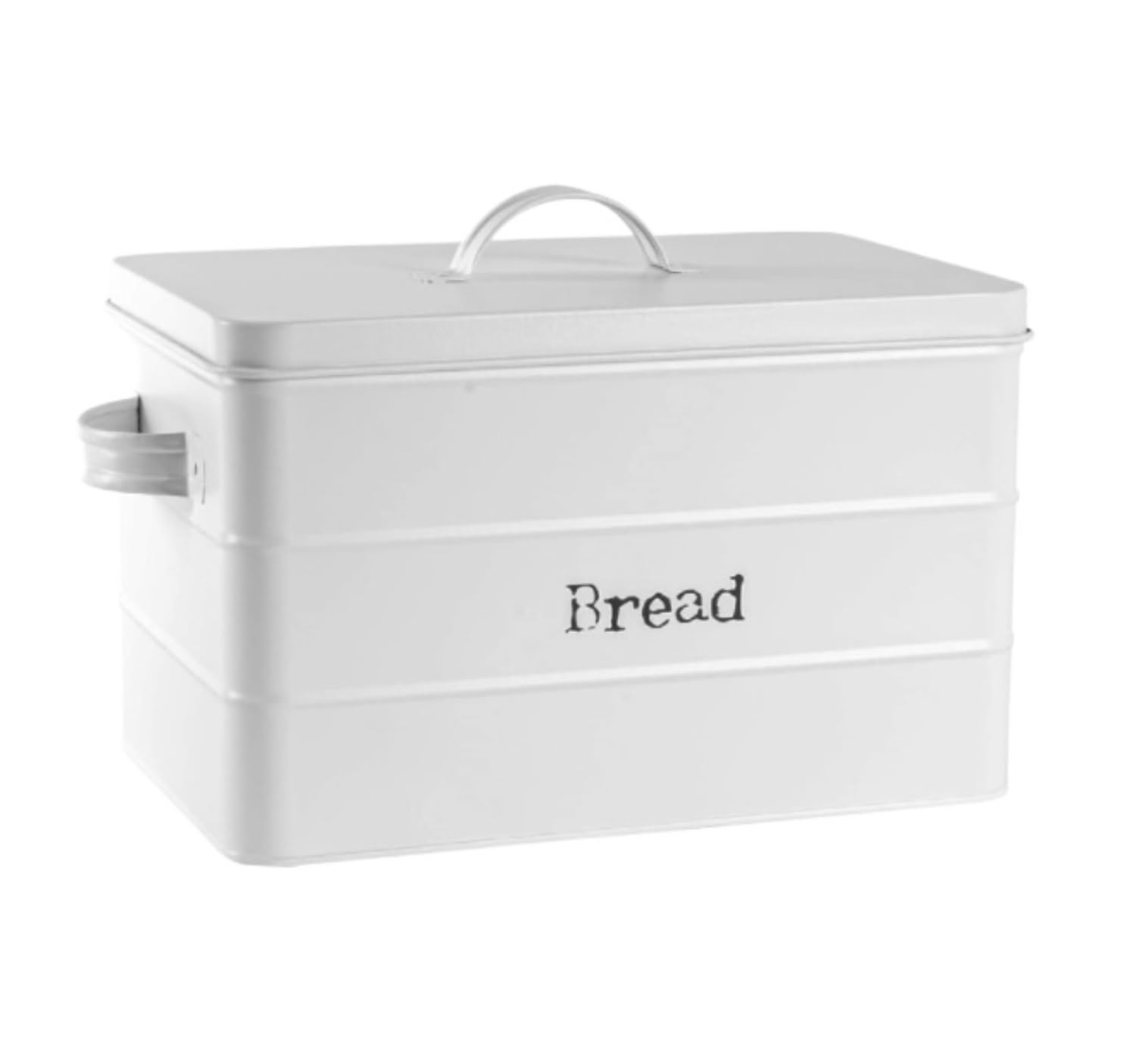 GOOPEEG Bread Bin, Pastries Industrial Bread Bin Vintage Style Iron Painted Kitchen Storage Caddy With Lid Storage Bin for Fresh Loaves