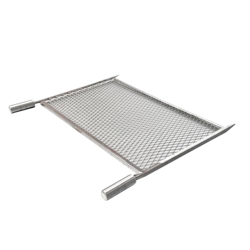 LAURINDOS, Grelha Churrasco Inox 40x60 Tela Chapa Expandida Sem Emenda