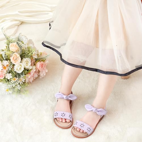 Image of Otter MOMO Girls Open Toe Princess Flat Sandals with Comfort Sole Summer Sandals