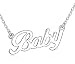 Buyinheart@ Fashion White Chain Letter Pendant Choker Necklace (" Baby " Letter)