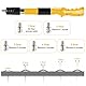 Beton Nagelpistole,Nagelpistole Kit mit 120pcs Nägeln, manuelle Stahl Nagelpistole Werkzeug mit 4 erweiterten Polen,Tragbare Decke Beton Nagelpistole Kit