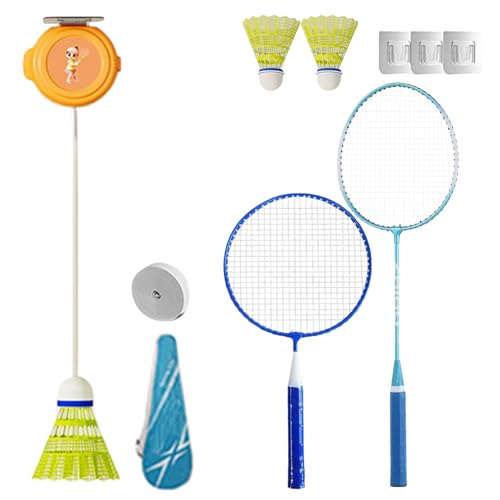 Appareil d'entraînement de tennis et badminton nomade pour débutant et enfant