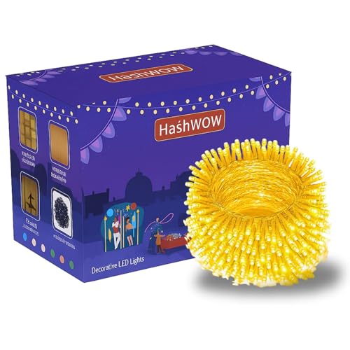 HashWOW® 50 mtr Warm White LED Pixel String Light | 360° Decorative Serial Lights with Copper Wire for Diwali, Christmas, Wedding & Home Decoration | Energy-Efficient Fairy Light (Pack of 1)