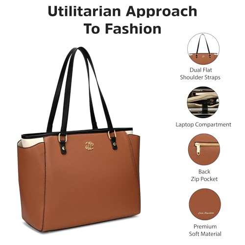 Image of Lavie Signature Women's Lincoln Large Tote Laptop Bag | Tote Laptop Bag for Work | Ladies Purse | Stylish Shoulder Bag | Gift for Women
