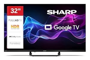 Sharp 32HF3965E 32 Zoll QLED Fernseher Google TV - Full HD Smart TV mit HDR, Blutooth, Google Assistant und Triple-Tuner (2026)