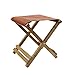 TentHome Campinghocker Klapphocker Holz Faltbar PU Leder Hocker Outdoor Tragbarer Angelhocker Klappbarer Falthocker für Angeln Camping Wandern Jagd Trekking Picknick BBQ Grillen