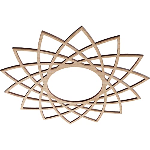 Image of Ekena Millwork 18 inchOD x 6 7 /8 inchID x 1 /4 inchT Eleanor Wood Fretwork Pierced Ceiling Medallion, Alder