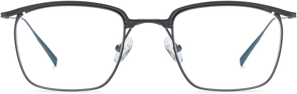 Pure Titanium Glasses Frame Men Square Eyeglasses Optical Eyewear F85724 F85724 Grey Clear image 5 of 7 B0CFR7ZWW6