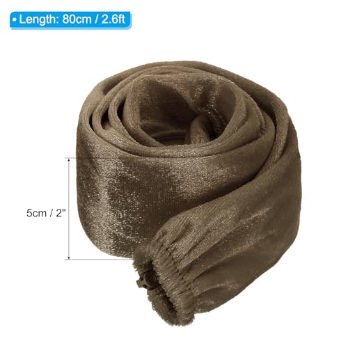 Image of PATIKIL 2.6ft Lamp Chain Cover, Chain Protective Sleeve Washable with Zipper for Chandelier Lighting Wires Swing Light Fixture, Light Brown