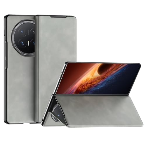 For Honor Magic V6 Case,Premium Suede Leather Flip Cover with Hard PC Back, with Magnetic Closure & Kickstand Slim Lightweight F