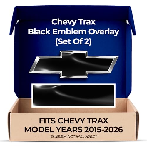 Chevy Trax Blackout Grille Gate Bowtie Emblem Overlay Decals 2015-2026 Set of 2