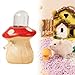 IEUDNS Hamster Water Bottle Mushroom Shape Leakproof Creative Cage Accessories with Stand for Hamsters Small Animals Rat Mice Gerbil, Red