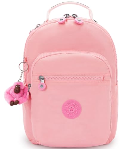Kipling Mochila feminina Seoul S BTS, Mar de coral, 10''L x 13.75''H x 6.25''D, Kipling Mochila feminina Seoul S Bts