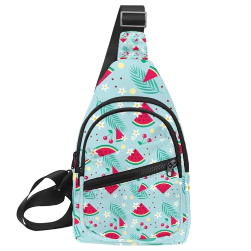 Sac à bandoulière en sergé multicolore pour voyage et randonnée légère