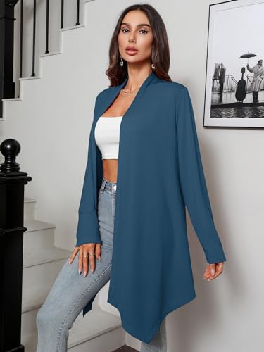 Image of Women's Lightweight Open Front Cardigans Casual Soft Drape Spring Summer Fall Cardigan S-3XL