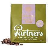 PARTNERS COFFEE ROASTERS - Whole Bean Coffee (Manhattan - Dark Roast) 12oz - Rich, Deep, & Flavorful Omniroast - Baker's Chocolate, Caramel, Maple Syrup - Coffee Beans - Roasted in New York City