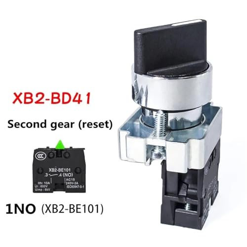 Interruptor selector de 2 posiciones XB2-BD21 con retorno para control de paneles 2