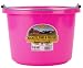 Miller Manufacturing P8HOTPINK Plastic Round Back Bucket for Horses, 8-Quart, Hot Pink